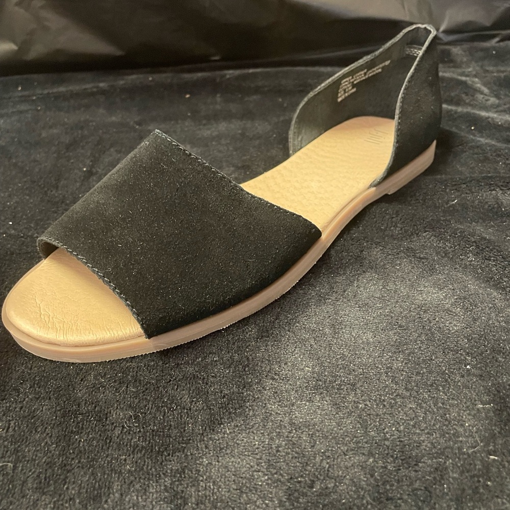 J Jill open toe d orsay flats black 9.5 women’s